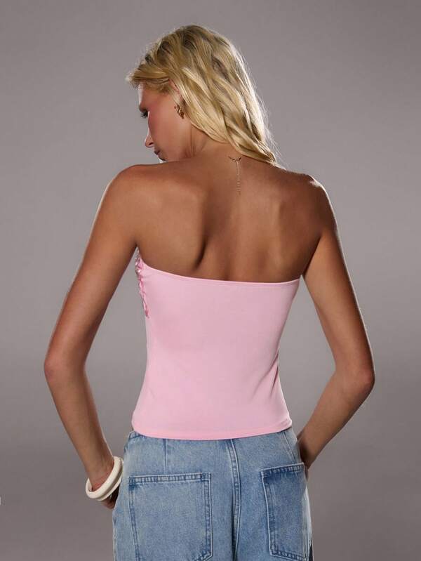 A sequined patchwork open-back elastic waist crop top, romantic party wear, suitable for New Year, autumn and winter
