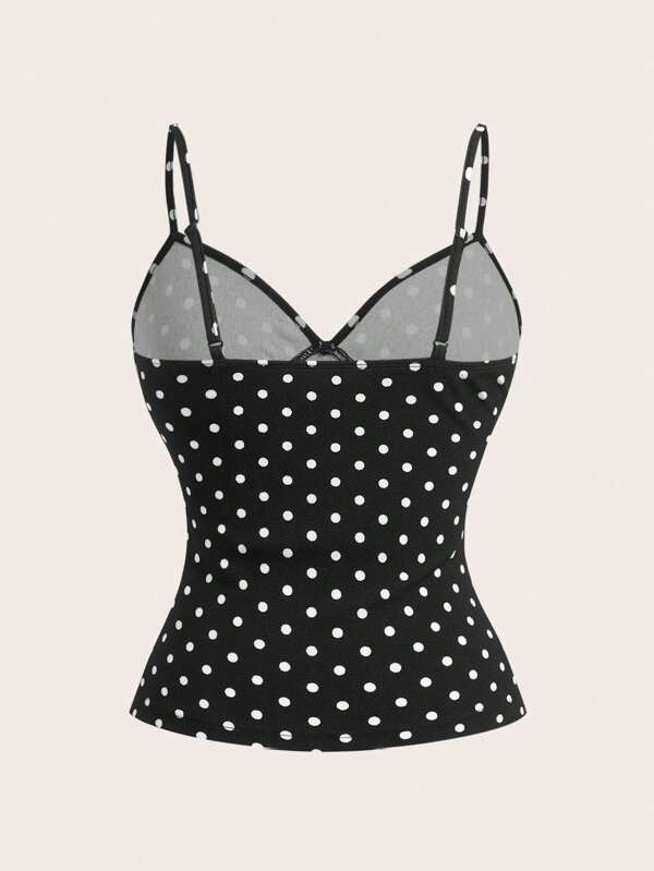Knitted Ribbed Pattern Slim Fit Women's Camisole