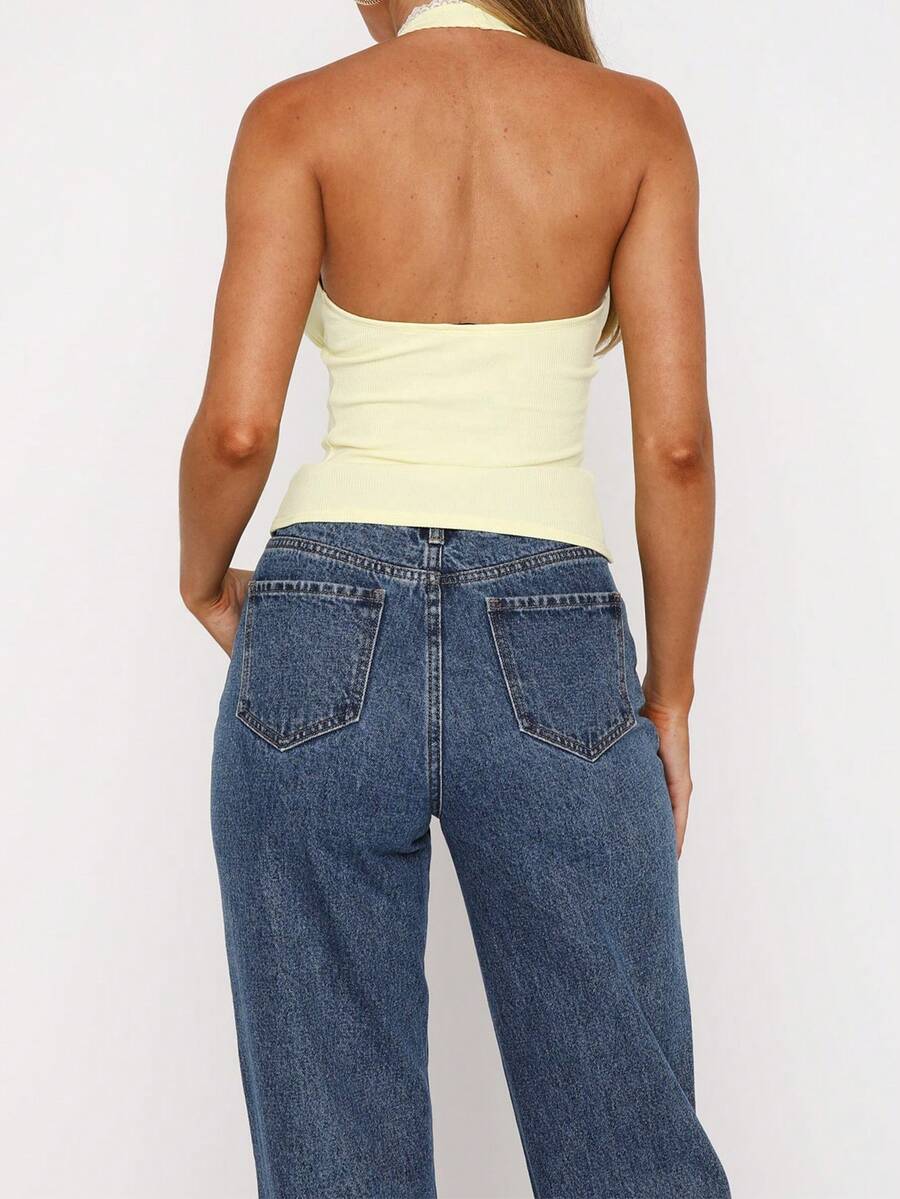 Women's solid color pleated casual breathable camisole (summer style)